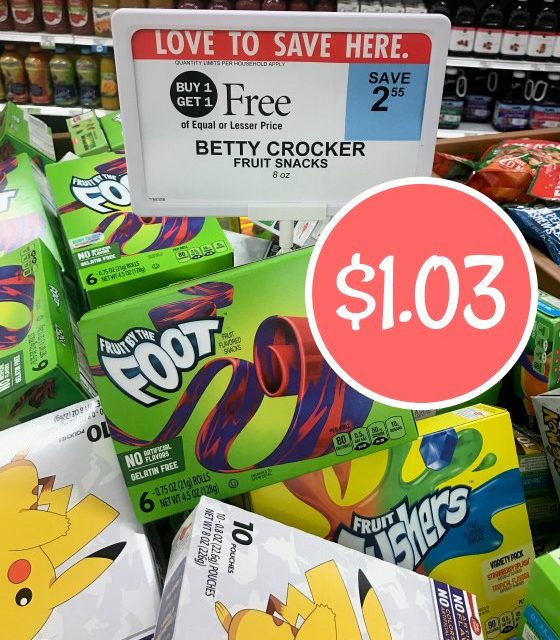 New Betty Crocker Fruit Snacks Coupon – As Low As $1.03 Per Box In The Upcoming Publix Ad
