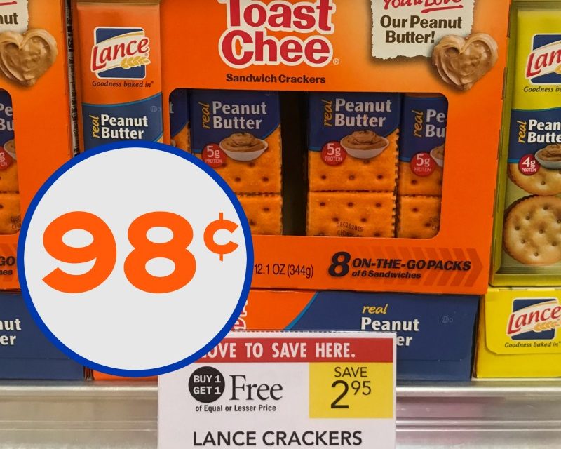 Lance Crackers Just 98¢ Per Box (About 12¢ Per Serving)