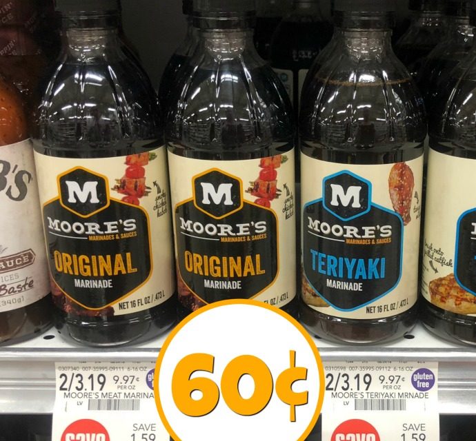 Moore’s Marinade Or Sauce Only 60¢ At Publix