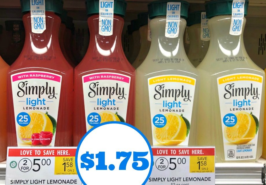 Simply Juice  Lemonade Still Only $1.75 At Publix (Sale Continues This Week)