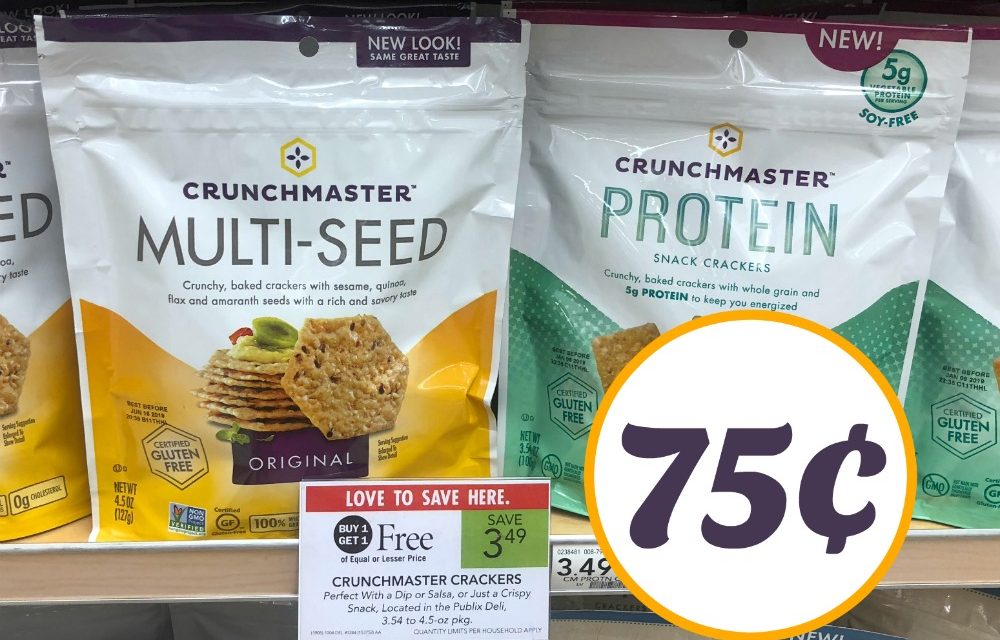 Crunchmaster Crackers –  75¢ Per Bag At Publix