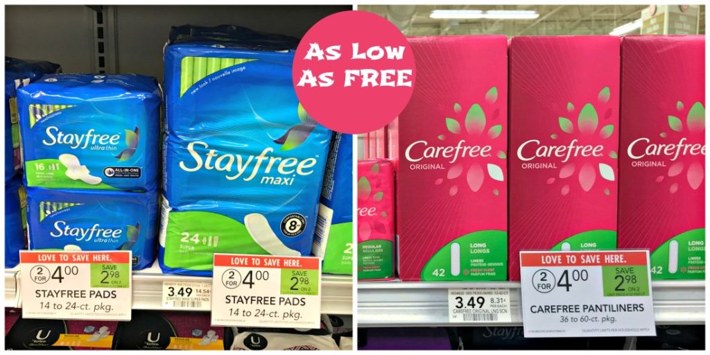 Stayfree & Carefree Products As Low As FREE At Publix | iHeartPublix