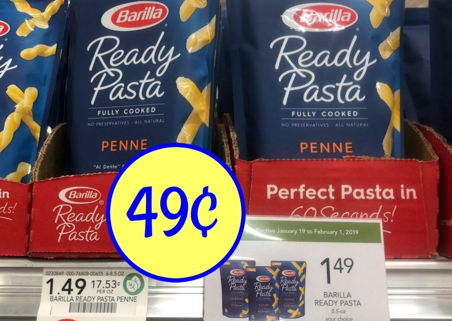 Barilla Ready Pasta As Low As 49¢ Per Pouch At Publix