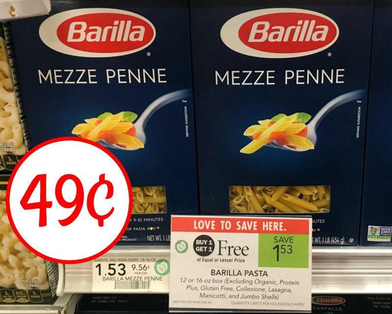 Barilla Pasta As Low As 49¢ Per Box At Publix