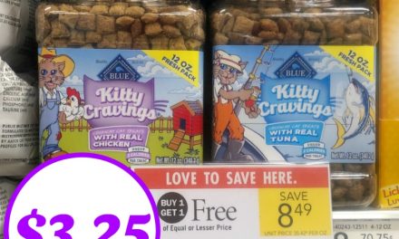 Huge Discount On Blue Buffalo Cat Treats – Only $3.25 At Publix (Regular Price $8.49)