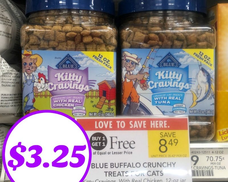 Huge Discount On Blue Buffalo Cat Treats – Only $3.25 At Publix (Regular Price $8.49)