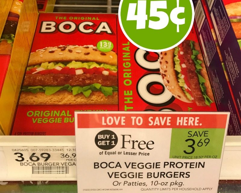 Super Deal On Boca Burgers At Publix – Just 45¢ Per Box!