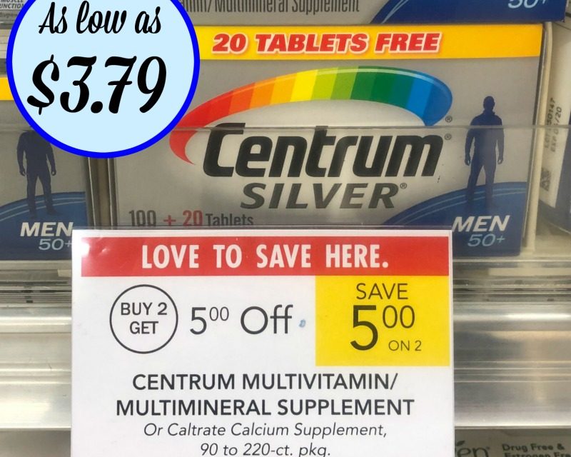 Centrum Vitamins As Low As $3.79 At Publix (Reg Price $11.29)