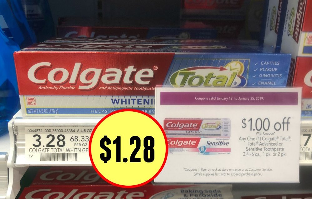 Colgate Total Toothpaste As Low As $1.28 At Publix