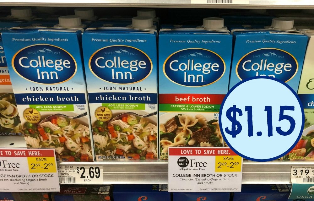 College Inn Broth Just $1.15 Per Carton At Publix