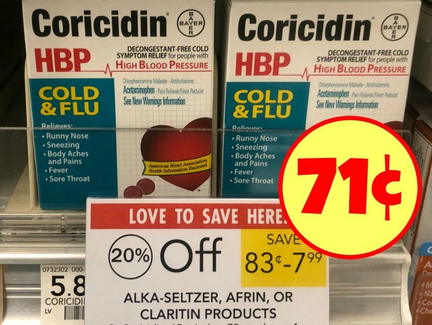 Coricidin HBP Just 71¢ At Publix