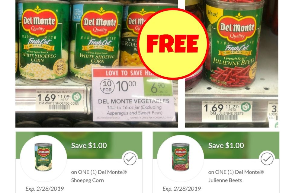 FREE Del Monte Shoepeg Corn And Julienne Beets At Publix