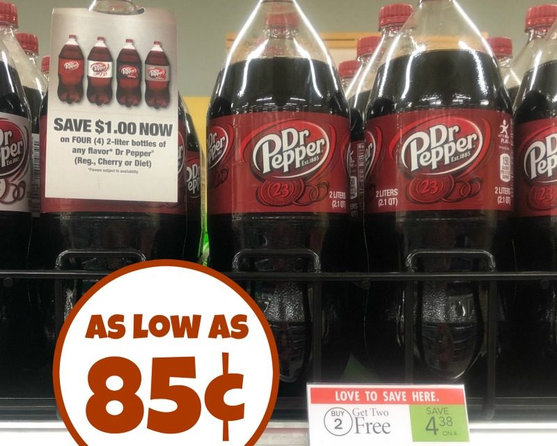 Dr Pepper 2-Liters As Low As 85¢ For Some