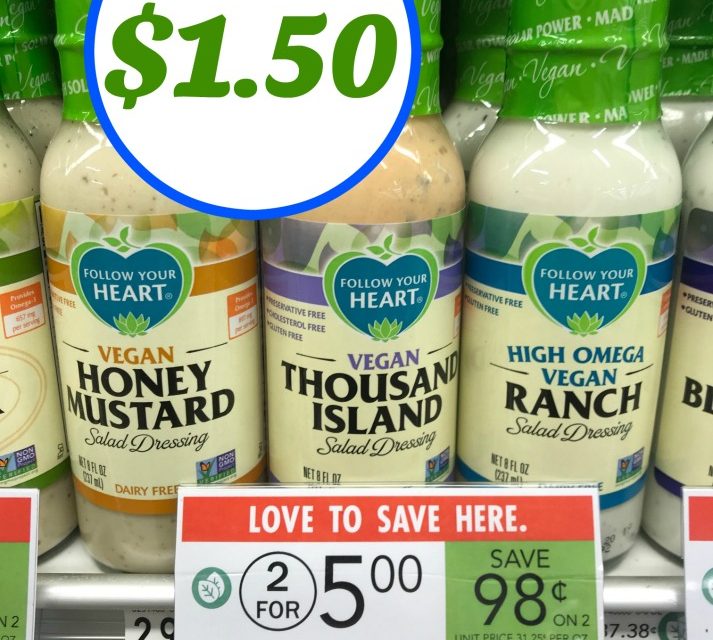 Follow Your Heart Dressing Just $1.50 At Publix