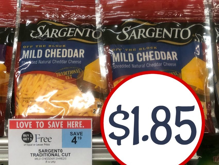 Sargento Shredded Cheese Just $1.85 Per Bag With The New Coupon!