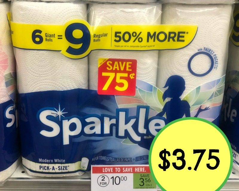 Sparkle Paper Towels Just $3.75 At Publix