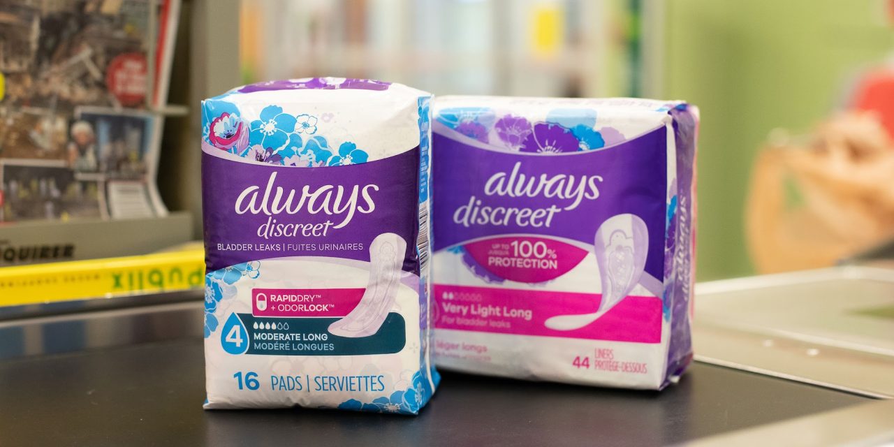 Always Discreet Pads As Low As $1.49 At Publix (Regular Price $5.99)