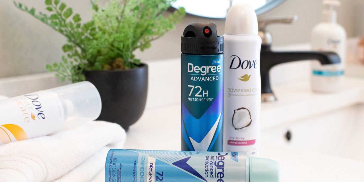 Degree Dry Spray As Low As $4.19 At Publix (Regular Price $7.19)