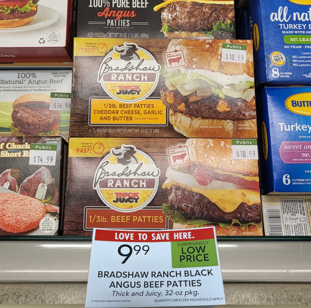 Try New Bradshaw Ranch Black Angus Beef Patties For Just $8.99 At ...