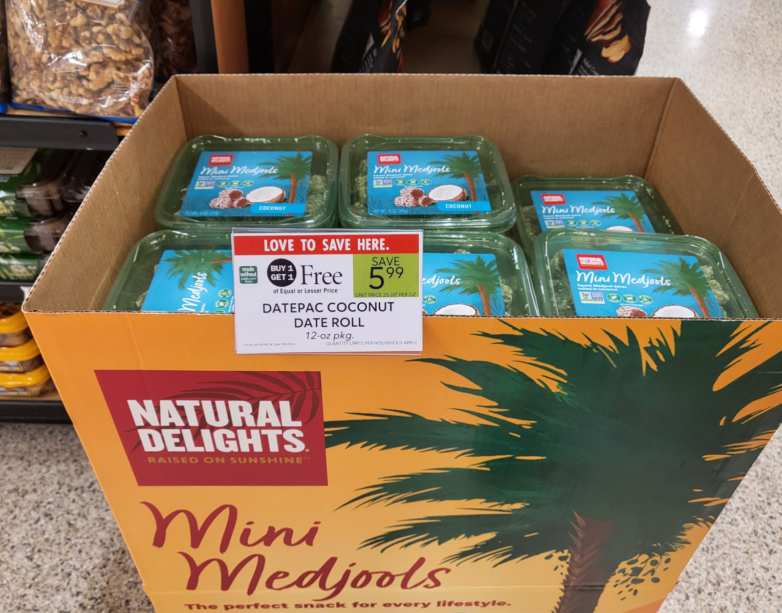 Natural Delights Datepac Coconut Date Roll Just $3 At Publix on I Heart Publix